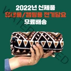 2022년 업그레이드형 국산 탄소섬유 캠핑용 USB 전기담요 보조배터리 충전식 차량용 발열 무릎담요 전기방석 1인용 2인용, 방석, 방석 아즈텍골드+아즈텍그레이