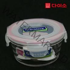 [다이소]글라스락원형냉장고정리밀폐용기(360ML)-48102
