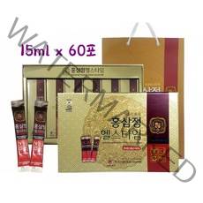 홍삼정 [오늘만반값]한국고려홍삼공사 헬스타임 15ml x 60포 기력충전 산삼배양근 홍삼 피로회복 할머니 할아버지 부모님선물, 1박스