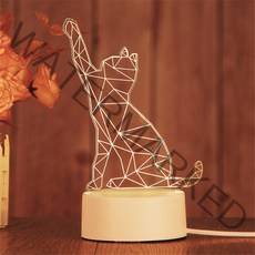 지니샵 usb 아크릴 3d 무드등, 22 행운의 고양이