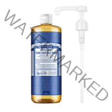 닥터브로너스 퓨어 캐스틸 솝 페퍼민트 950ml + 전용펌프, 4개