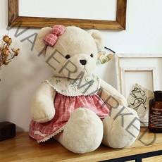 해외직구 안고자는 테디 베어 곰 윌슨 나혼산 수면 애착 침대 베개 쿠션 인형 100cm, 핑크 곰순이, 40cm