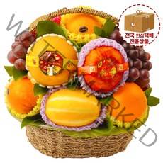 과일OK&엘린플라워 과일바구니A알뜰_(전국배송)예단 이바지 명절과일선물 출산, 1종