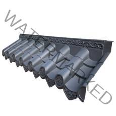 기와 옛날 기왓장 한옥 플라스틱 인테리어 지붕 개량 처마 수입 주택 정원 장식