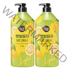 샤워메이트 프레시 햇빛유자 바디워시, 2개, 1.5L