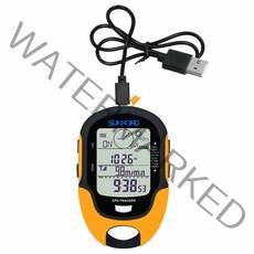 낚시 가게 다기능 LCD 디지털 GPS 고도계 기압계 나침반 휴대용 야외 캠핑 하이킹 등산 LED 토치, 1개, 주황색(업그레이드)