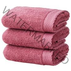 소프트터치 프리미엄 40수 코마사 수건 40 x 80 cm 190g, 진분홍, 3개입