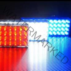 12V LED사각경광등 점등+점멸모듈내장 화이트, 12V_점등+점멸모듈내장-화이트LED