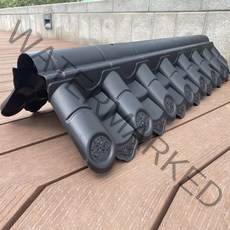 PVC 플라스틱 양면 기와 타일 담장 지붕 옛날 기왓장, H