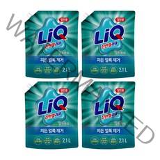 리큐 진한겔 알카파워 액상세제 일반용 리필, 4개, 2.1L