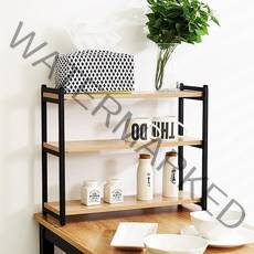 햇살맑은집 스틸 3단 다용도선반, 블랙