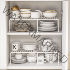 알뜰살림 와이드 길이조절 주방정리대2개 사은품 만능행주 1p 증정, 퓨어 화이트 x 2p