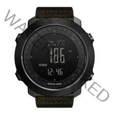 산악 gps 등산 휴대용 나침반 북쪽 가장자리 고도계 기압계 디지털 시계 스포츠 하이킹 손목 시계 방수, 녹색 나일론, 협력사