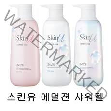 아모레 해피바스 스킨유 에멀젼 샤워젤 600ml 1+1, 스킨유 모든피부용600ml, 스킨유 건성피부용600ml