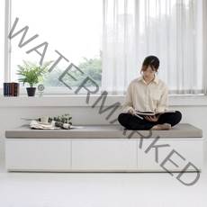 필웰 테미스 속깊은 와이드3칸 서랍장 벤치소파 DVX SF9685 소파, 화이트