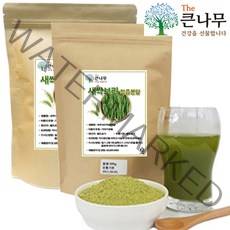 The큰나무 3일특가 새싹보리착즙분말(녹색) 20배 농축 1Kg(500gx2팩) 식약처 인정, 2팩, 500g