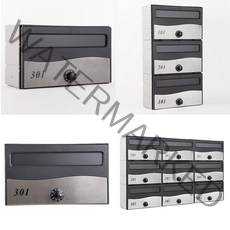 다세대우편함 MB140 다크그레이블랙, 2.MB140 다크그레이블랙 깊이 120mm