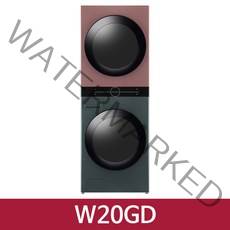 LG 트롬 오브제컬렉션 W20GD 워시타워 세탁 24kg + 건조 20kg 네이처 네이처 그린 네이처 레드우드 / KN