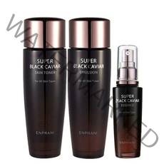 엔프라니 수퍼블랙캐비어 토너+에멀전+에센스, 1세트