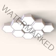 Vissko 오스람안정기 KS인증 LED 벌집 9등 거실 조명 LG칩 150W, 혼합 색상