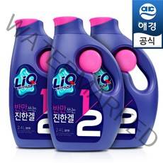 리큐 반만 쓰는 진한겔 액상세제 일반용, 2.4L, 3개