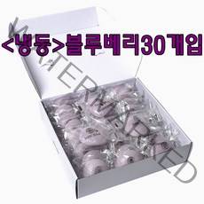 냉동식품 블루베리 기정떡 한박스 30개 개별포장 아침식사대용 간식 우리쌀 기정떡 천연발효떡 아기간식 생일 답례품