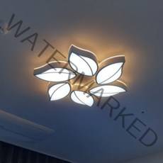 Vissko 오스람안정기 LED 나뭇잎 투톤 6등 거실 조명 LG칩 150W, 혼합 색상