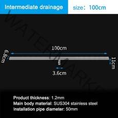 식당 주방 부엌 배수로덮개 스틸그레이팅 직사각형, 100x10cm 중간