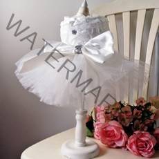 강아지 고양이 반려견 웨딩드레스 여름 공주옷 결혼식, 리본 웨딩 드레스_10호 S-3-5 kg