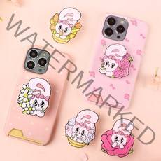 에스더버니 블루밍 플라워 스마트 그립 아크릴 톡 핸드폰 거치대, 로즈가든 버니