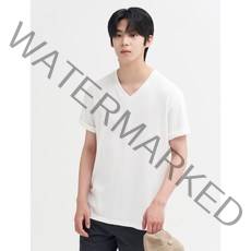 [빈폴] [ESSENTIAL] 화이트 수피마 코튼 V넥 티셔츠 (BC2342A041)