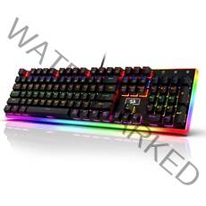 리드래곤 KALI RAINBOW 게이밍 키보드 청축, K577R, 블랙