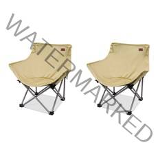 [쿠팡수입] 아웃도어 포레스트 컴포트 캠핑 의자 세트, 아이보리, 2개