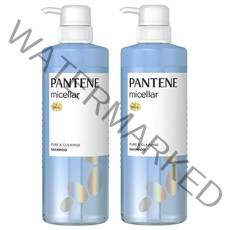 일본 Pantene 팬틴 미셀라 논실리콘 퓨어 모이스처 샴푸 500ml 2팩