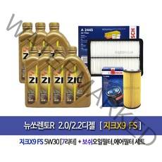 New SorentoR 2.0/2.2Diesel뉴쏘렌토R 디젤 지크FS 5W30(7L)엔진오일세트96-2445