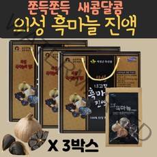 경북 의성 발효 숙성 통 토종 흑마늘 흙마늘 진액 즙 엑기스 액기스 농축액 원액 고형분 음료 효능 알리신 성분 추천 가공식품 3, 60ml, 90포