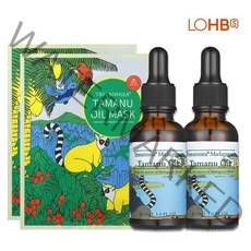 [ 쿠팡1등 정품 ]트리앤씨 유기농 타마누오일 2개+ 타마누마스크팩 2매