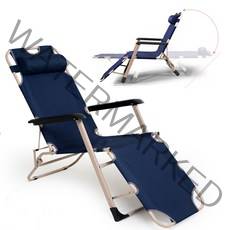 조아캠프 릴렉스 침대의자 특대형, 네이비, 1개