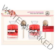 더허브샵 차량용 송풍구 디퓨저 40ml 2개입 세트, 블랙체리, 1세트