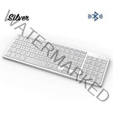 Mac OS용 Mac OS/iOS/iPad OS용 초슬림 무선 블루투스 키보드 MacBook용 충전식 키보드, Silver