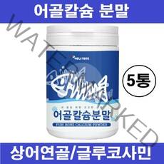 저분자 어골칼슘 분말 가루 천연 칼슘제 어류 피쉬 생선 뼈 추출물 100% ffb 상어연골 콘드로이친 글루코사민 해조 칼슘 인 마그네슘 폴리글루탐산 식약처 수입신고필 인증 추천, 저분자어골칼슘분말 x 5통