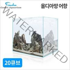 칸후 고퀄리티 20큐브 올디아망 어항 20X20X20(5T)