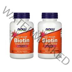 나우 푸드 Biotin 비오틴 10000mcg 120 베지캡슐 [2병]