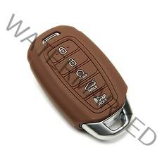 케인즈 현대 팰리세이드 5버튼 실리콘 케이스 키홀더, 초코브라운