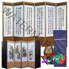 남원목기 제사용병풍 베스트, 36~~양단비단_반야-화조, 1개
