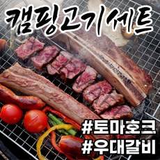 캠핑 우대갈비 토마호크 구이용 스테이크 미국산 소고기 소갈비 캠핑음식, 4_1. 캠핑세트 3~4인