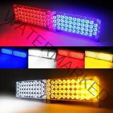 12V 사각슬림형 84발 LED경광등, (4)적+적