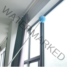 거미줄 제거솔 제거기 장대솔 긴 먼지 털이 벽 천장 청소, 핑크 2.3m