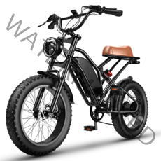 selcouth 48V 1000W 20인치 레트로 전기자전거, 기본(15ah)