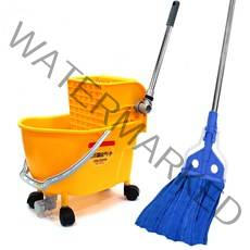 월드크린 마포 짤순이 소 스텐 극세사 마포 걸레 세트 밀대 탈수기 회전걸레 대걸레, 마포 탈수기 스텐극세사마포걸레270g세트